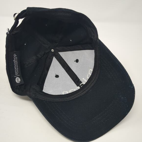 Micron Slideback Baseball Cap Black One Size Adjustable Promoshop Cotton - Picture 6 of 9